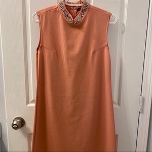 ⚡️2 for $30 Salmon Pink Dress with detailed-neck